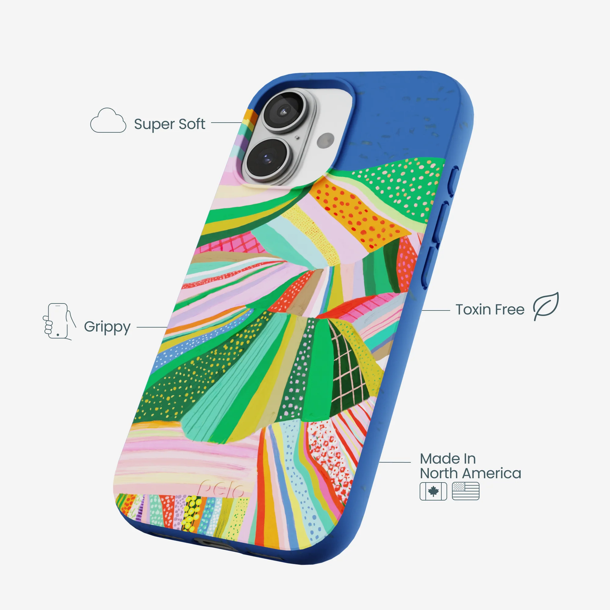 Electric Blue Bloomstatic iPhone 17 Case - Image 3