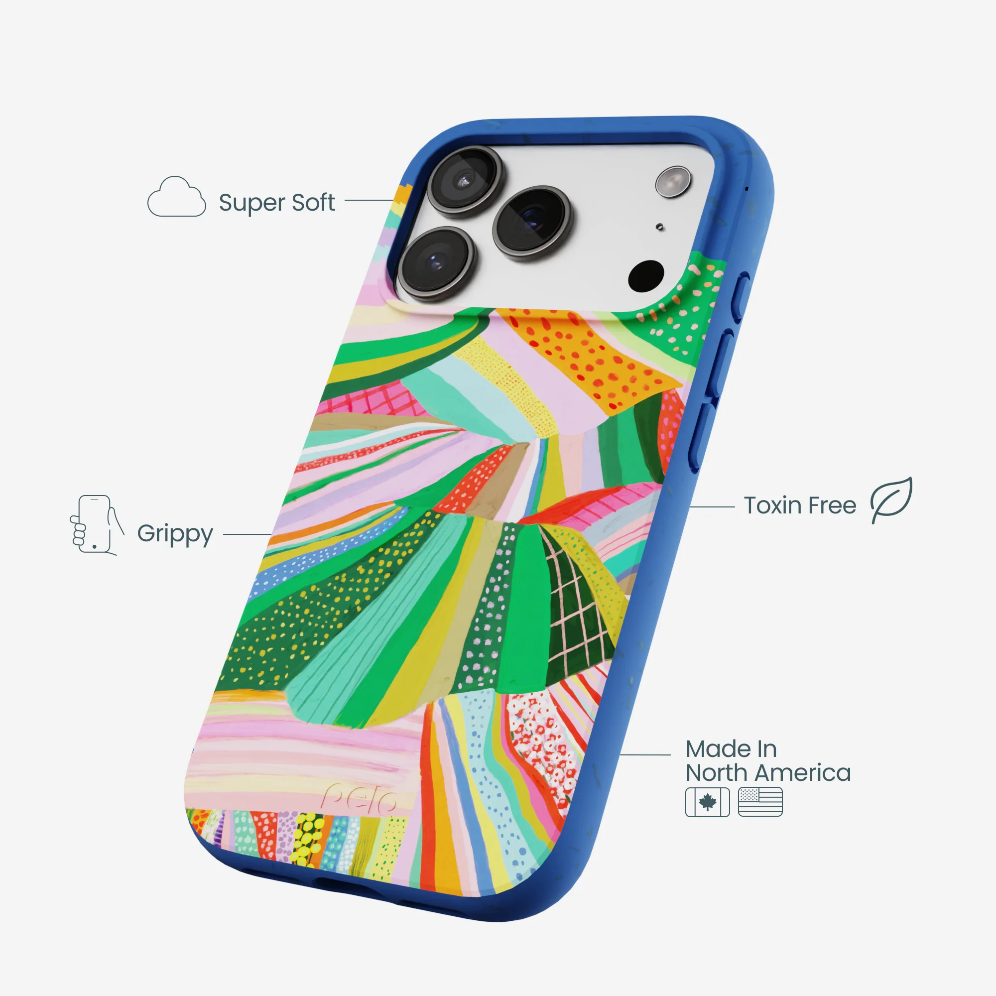 Electric Blue Bloomstatic iPhone 17 Pro Case - Image 4