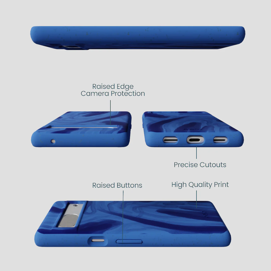 Electric Blue Blue Study Google Pixel 7 Case - Image 3
