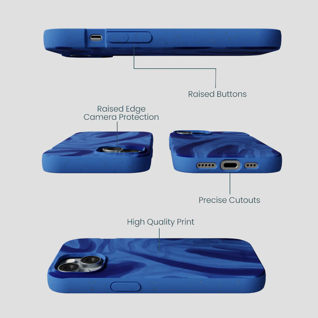 Electric Blue Blue Study iPhone 14 Case - Image 3