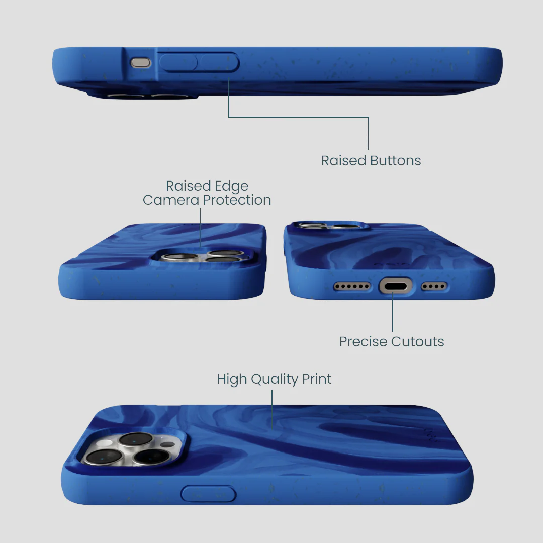 Electric Blue Blue Study iPhone 14 Pro Max Case - Image 3