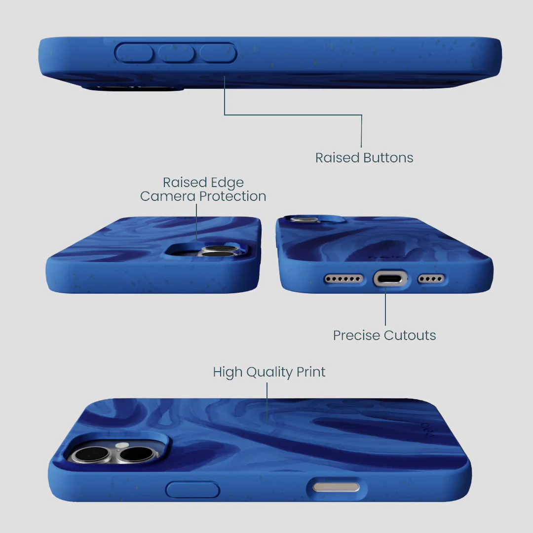 Electric Blue Blue Study iPhone 16 Plus Case - Image 3
