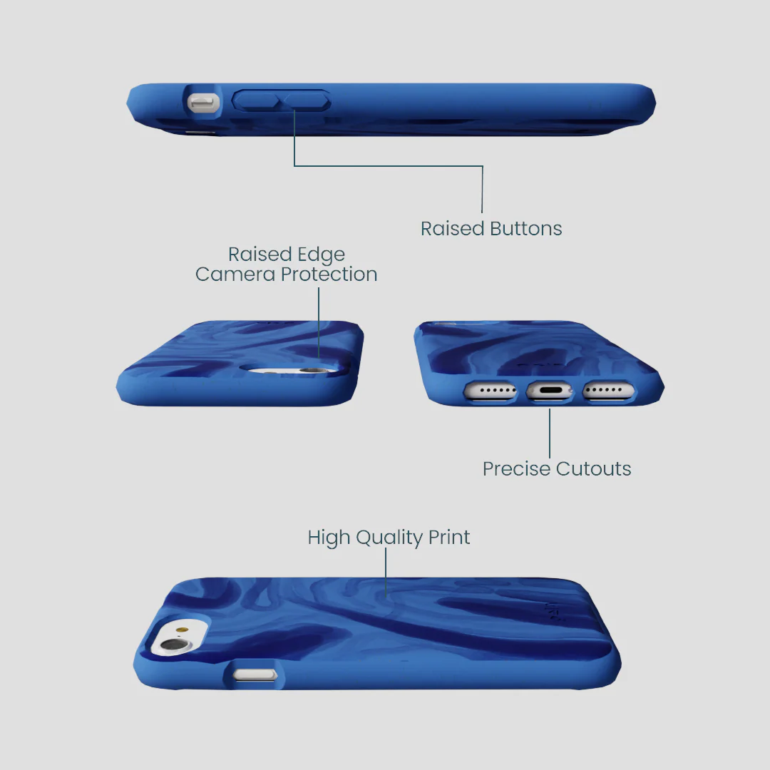 Electric Blue Blue Study iPhone 6/6s/7/8/SE Case - Image 3