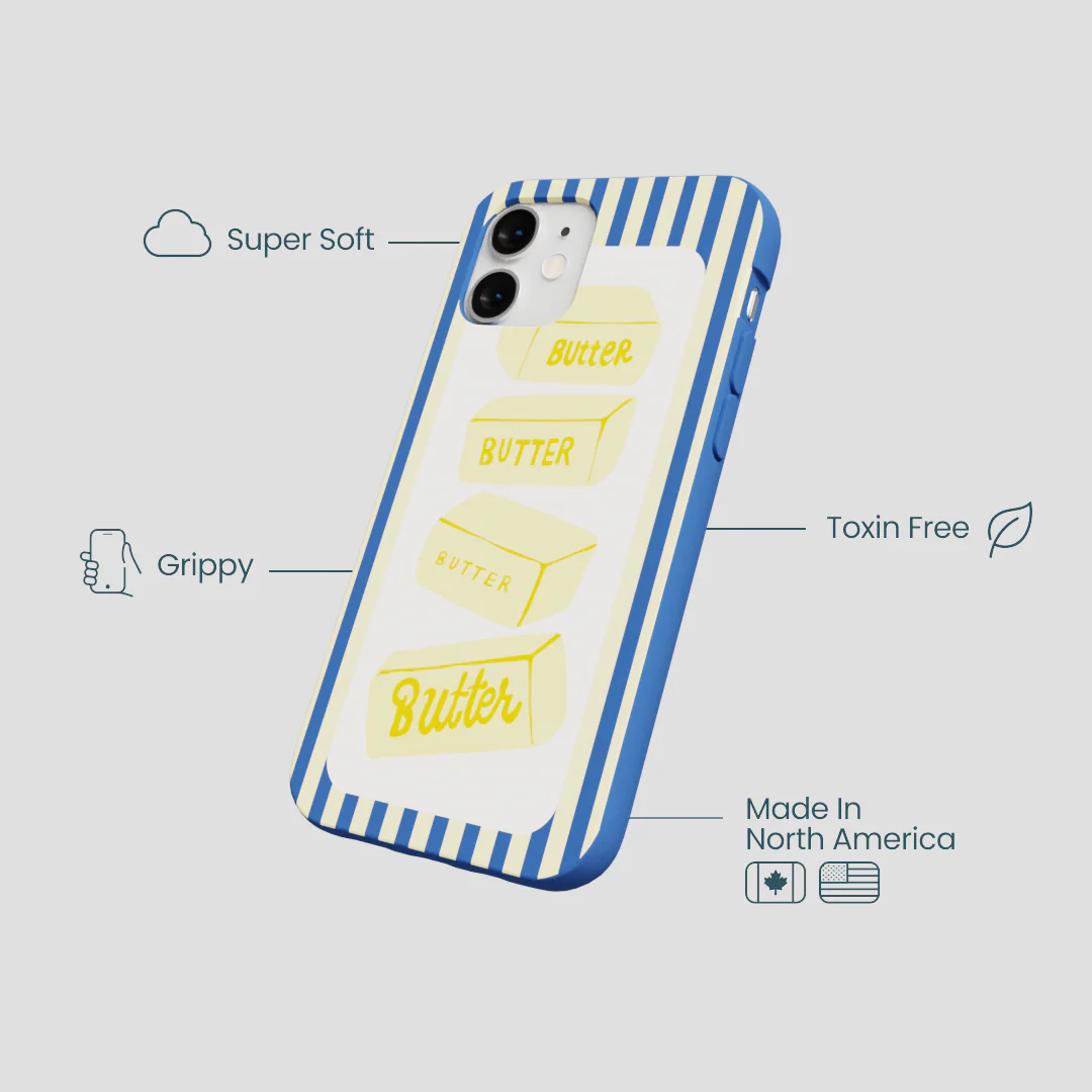 Electric Blue Butter Bars iPhone 12 Mini Case - Image 4