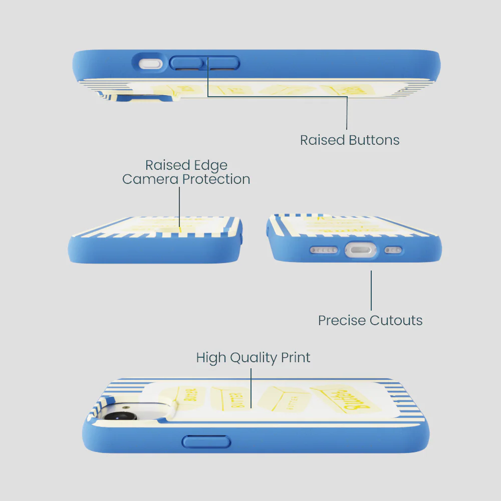 Electric Blue Butter Bars iPhone 16e/17e Case - Image 3
