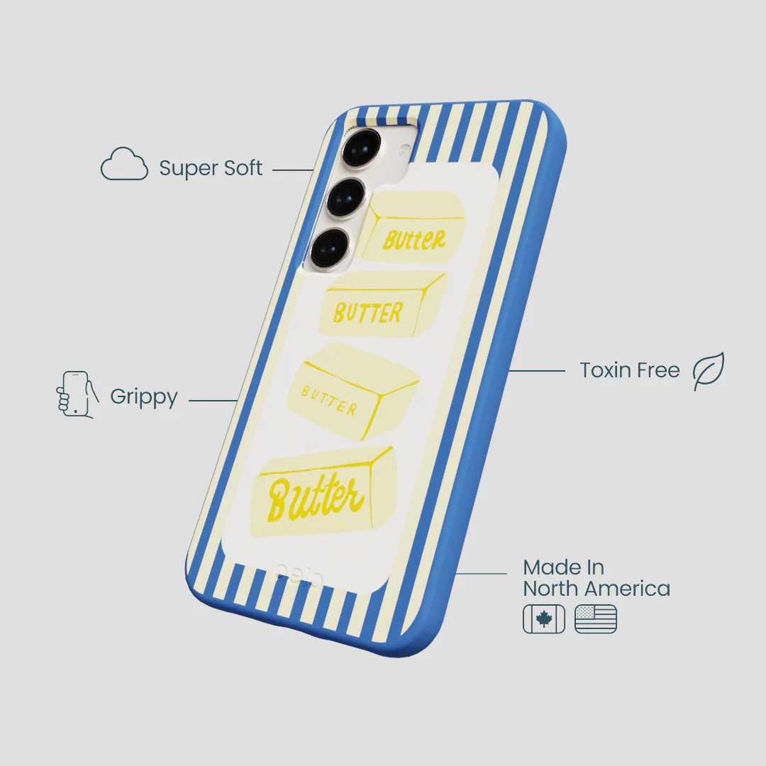 Electric Blue Butter Bars Samsung Galaxy S23 Case - Image 4