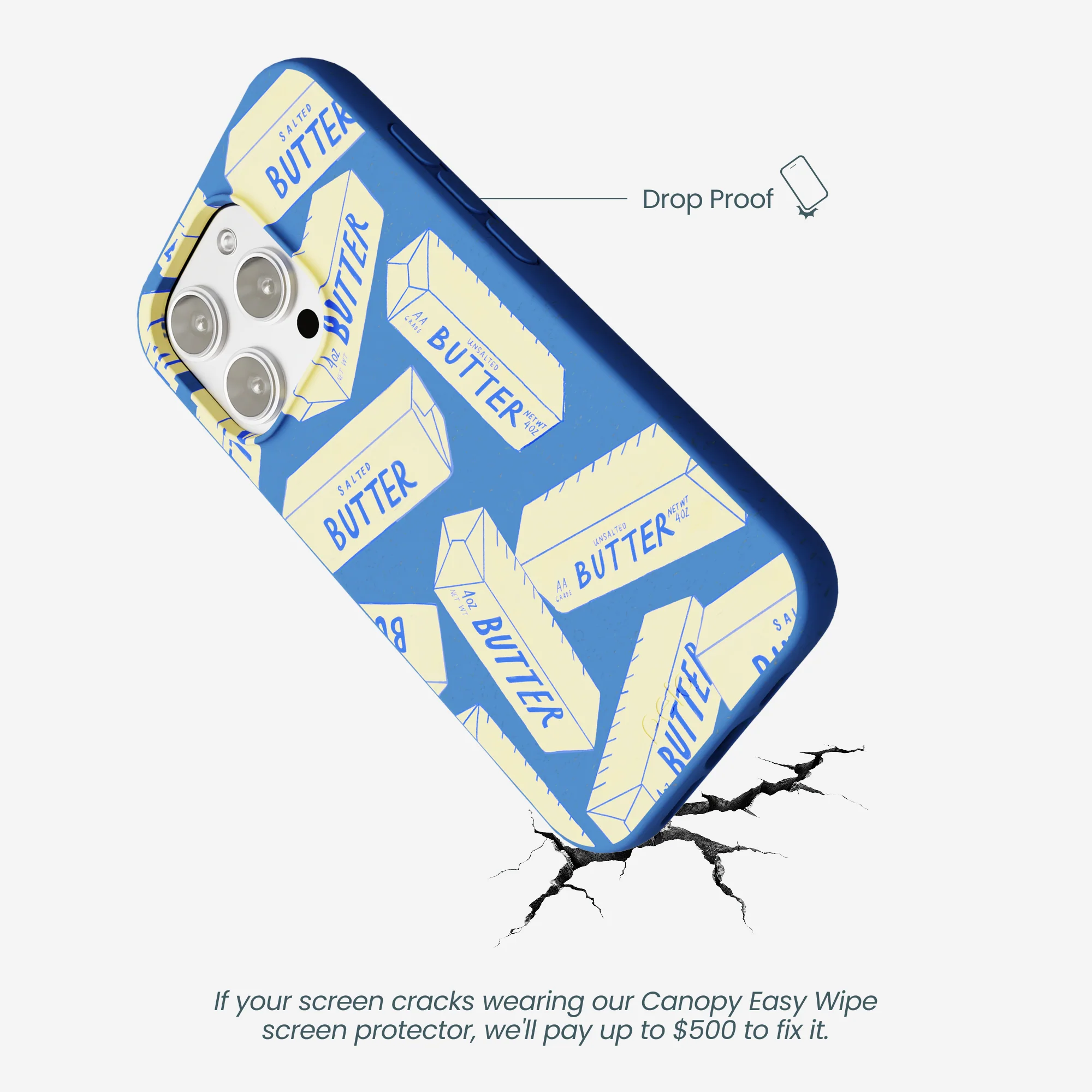 Electric Blue Butter Love iPhone 16 Pro Max Case - Image 5