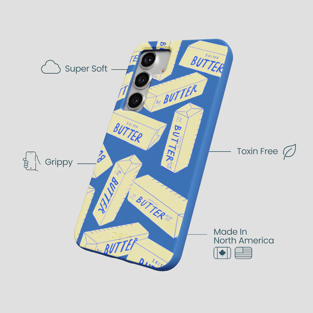 Electric Blue Butter Love Samsung Galaxy S25 Case - Image 4
