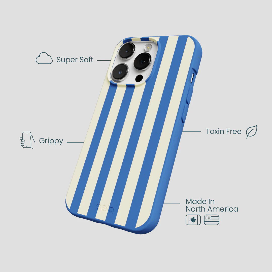 Electric Blue Butter Stripes iPhone 13 Pro Case - Image 4