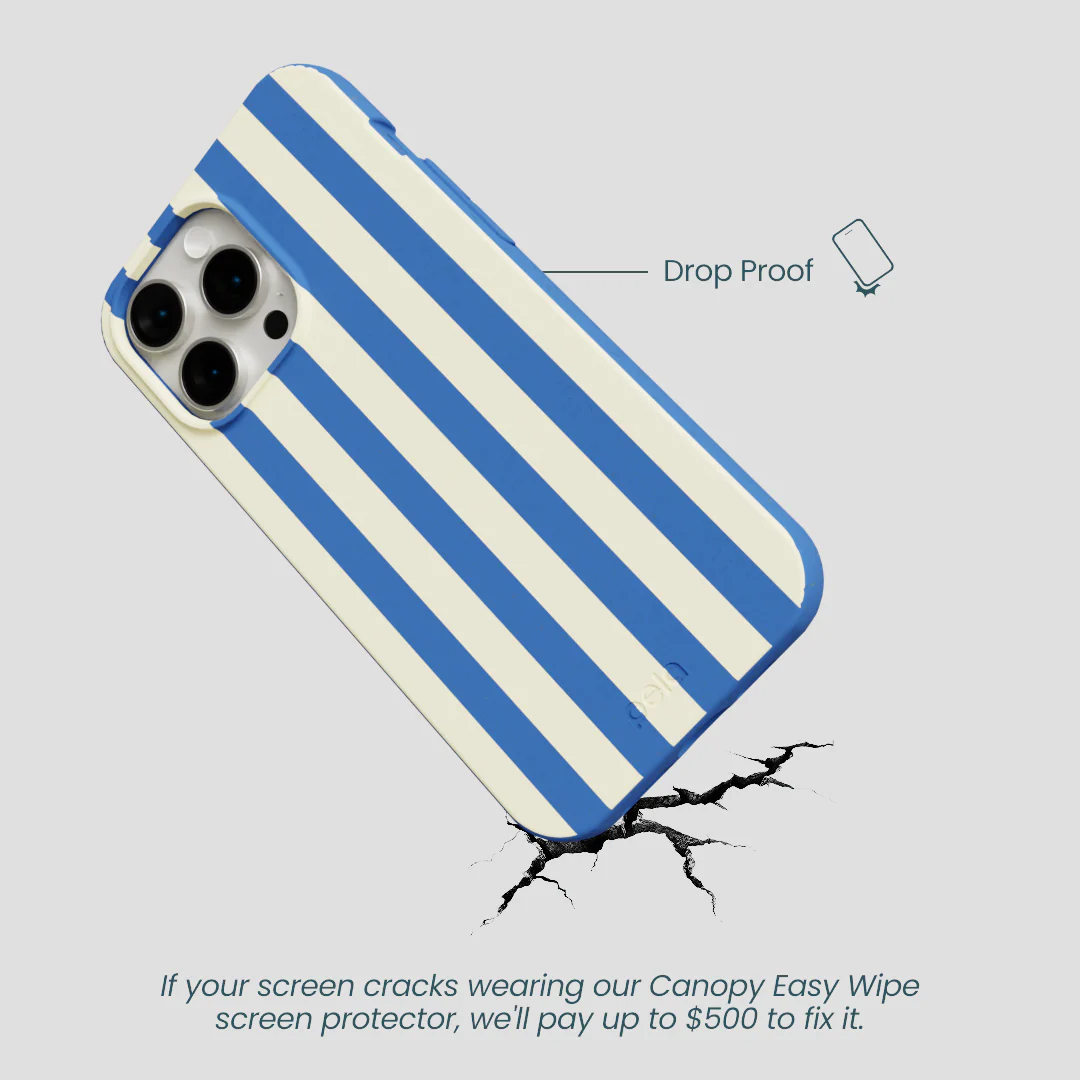 Electric Blue Butter Stripes iPhone 14 Pro Max Case - Image 5