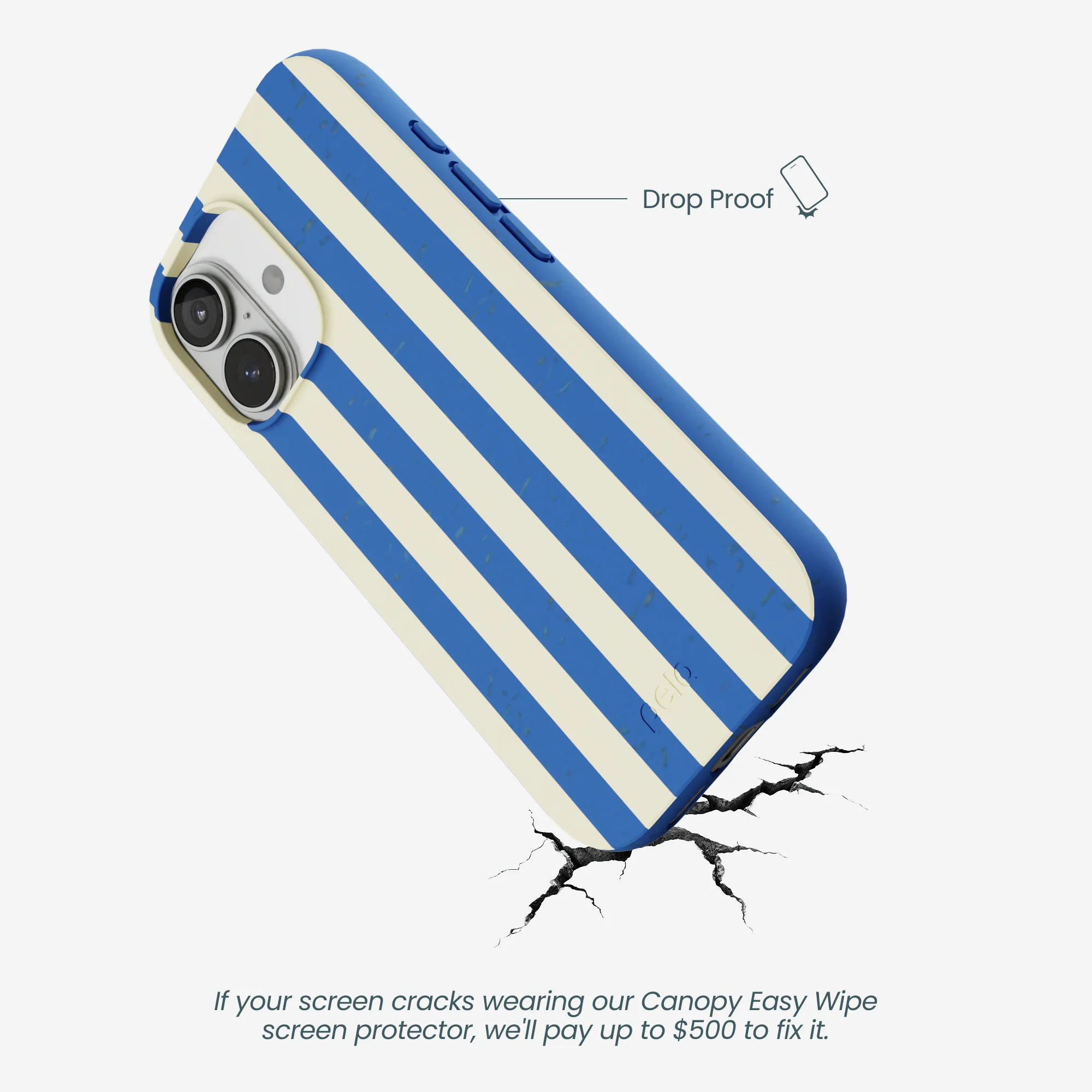 Electric Blue Butter Stripes iPhone 17 Case - Image 5