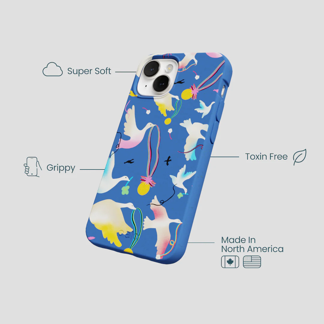 Electric Blue Calm Ascent iPhone 13 Mini Case - Image 4