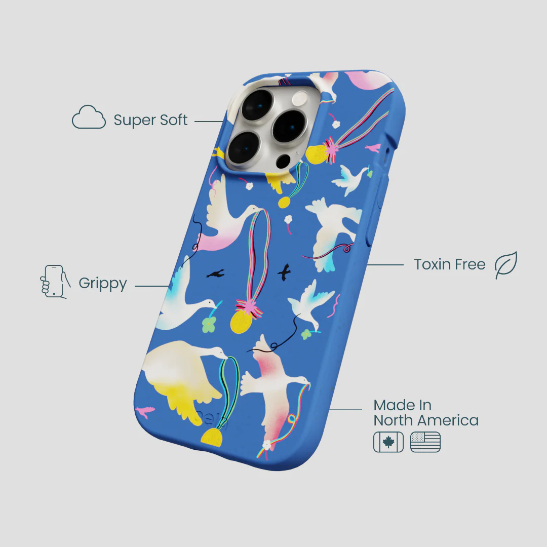 Electric Blue Calm Ascent iPhone 14 Pro Case - Image 4
