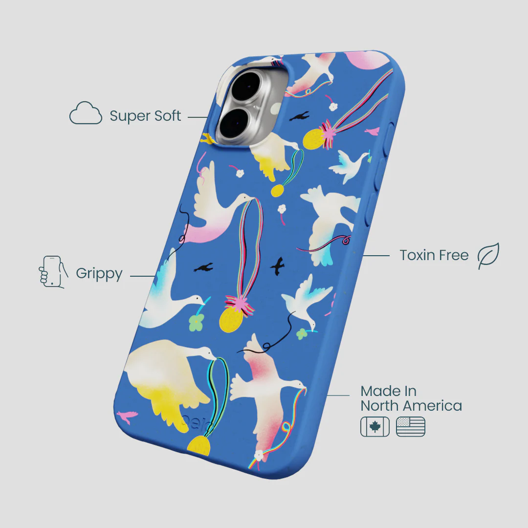 Electric Blue Calm Ascent iPhone 16 Plus Case - Image 4