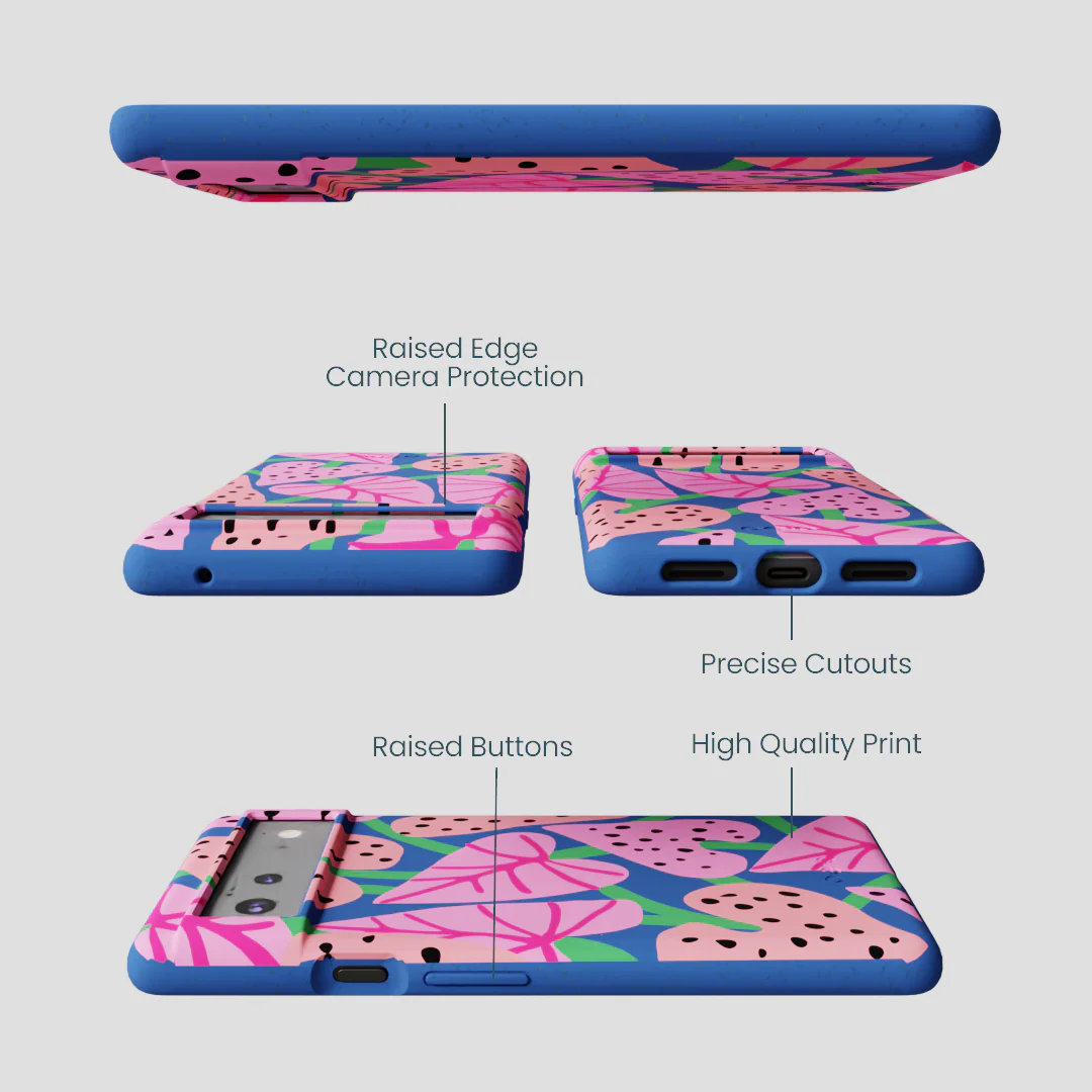 Electric Blue Candy Bloom Google Pixel 6 Case - Image 3