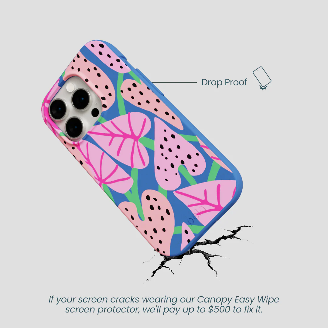 Electric Blue Candy Bloom iPhone 15 Pro Case - Image 5