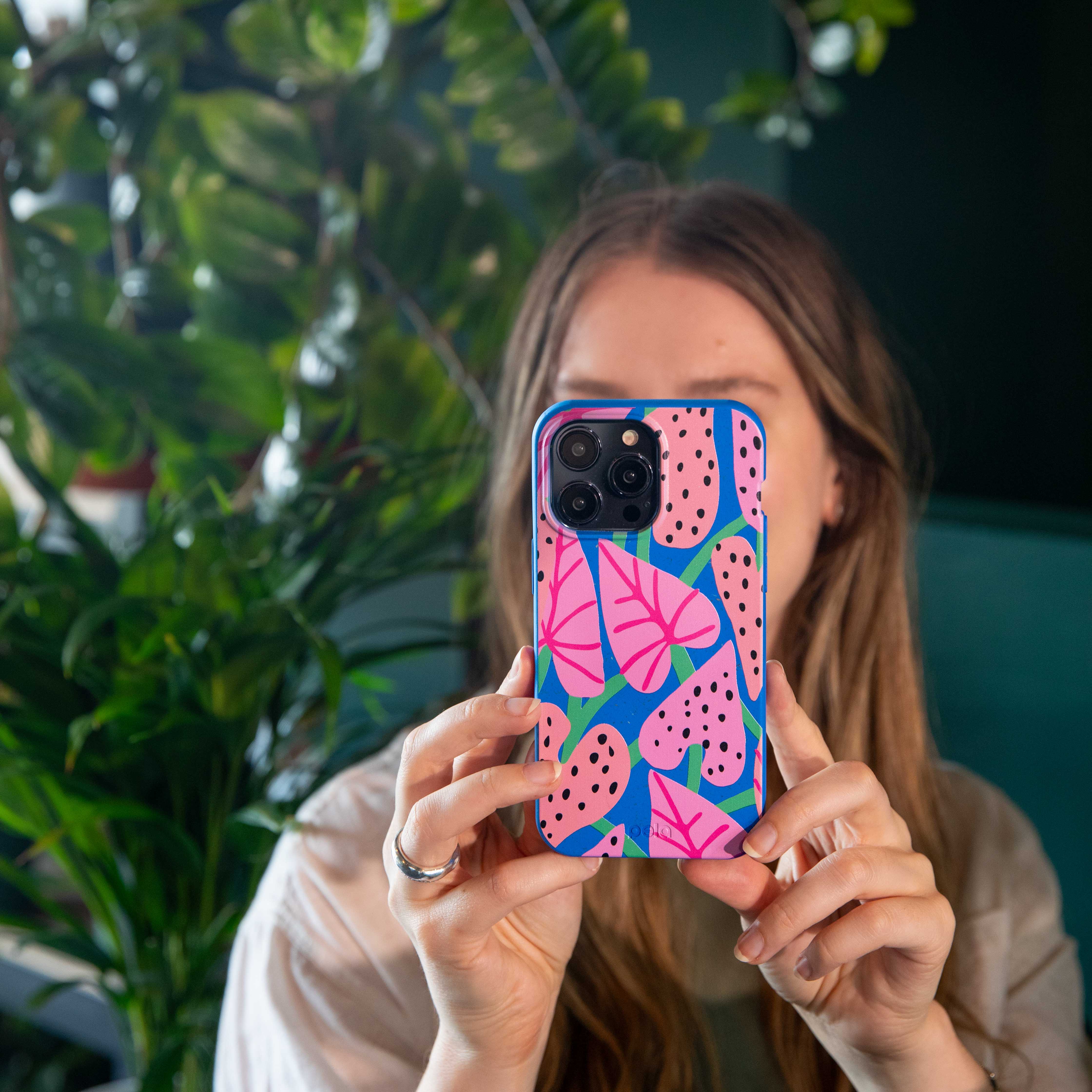 Electric Blue Candy Bloom iPhone 6/6s/7/8/SE Case - Image 2