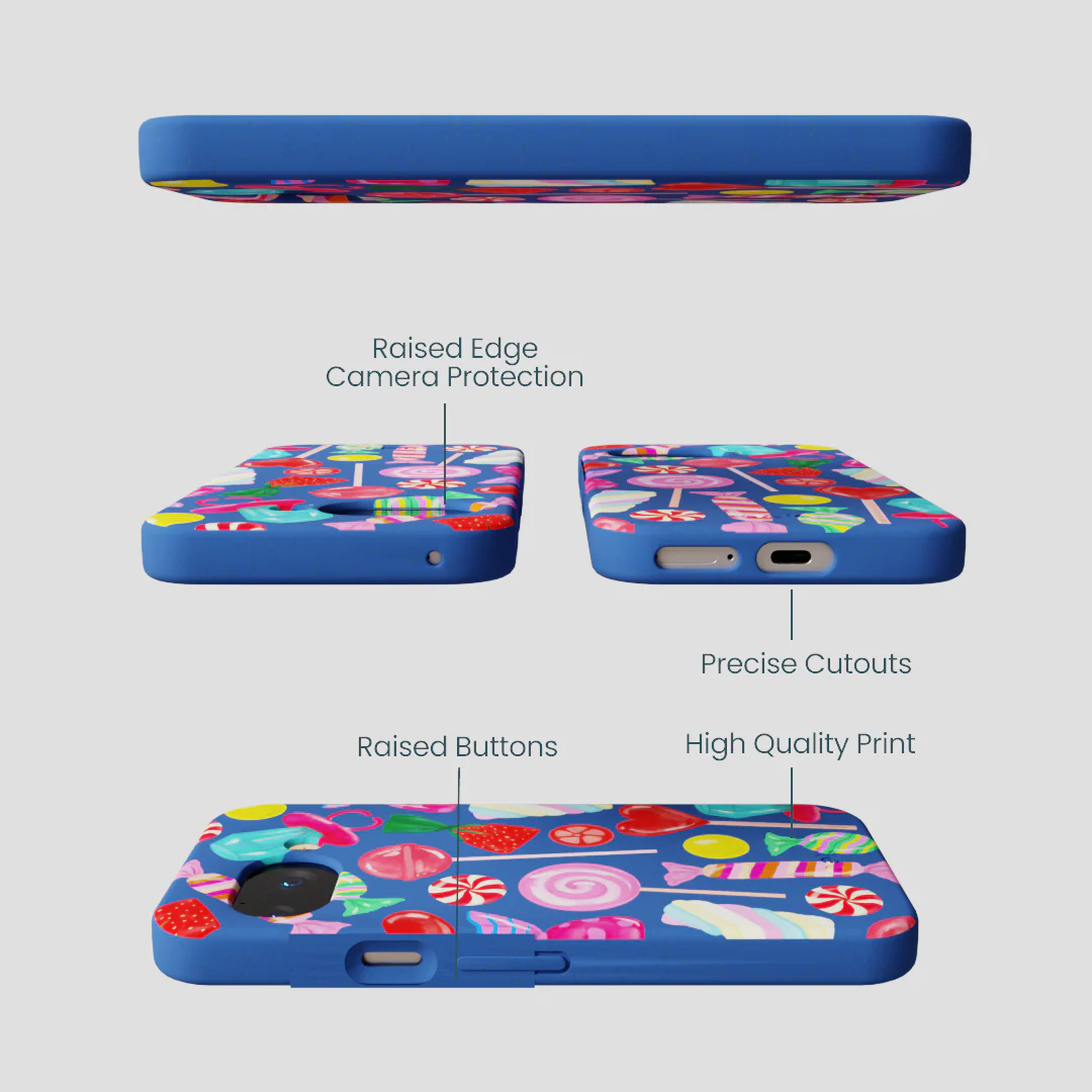 Electric Blue Candy Shop Google Pixel 9a Case - Image 3
