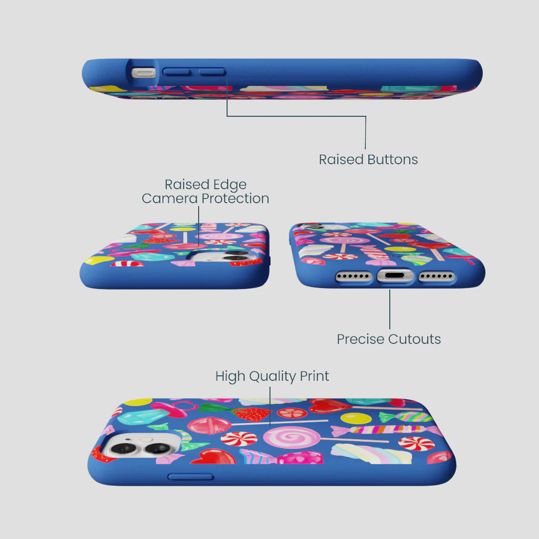 Electric Blue Candy Shop iPhone 11 Case - Image 3