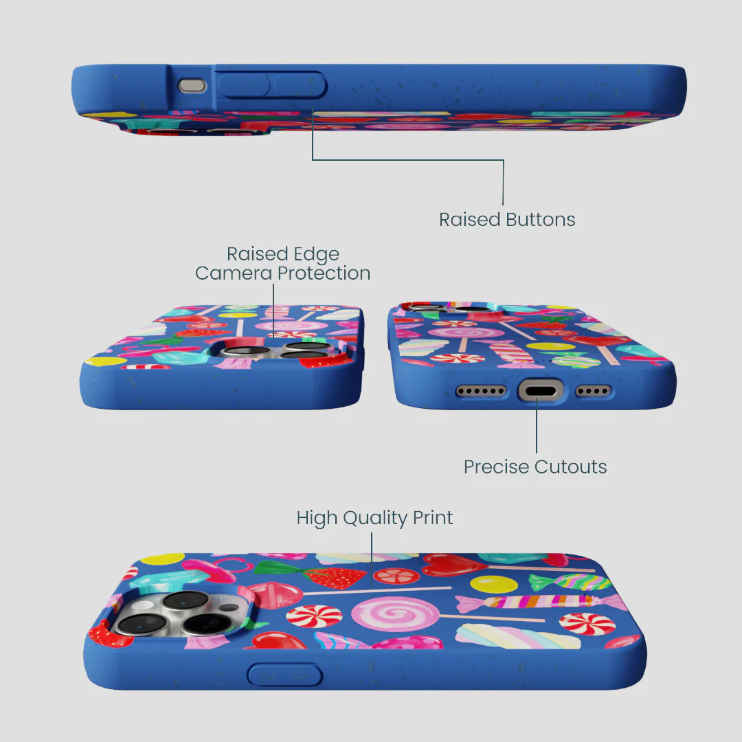 Electric Blue Candy Shop iPhone 15 Pro Max Case - Image 3
