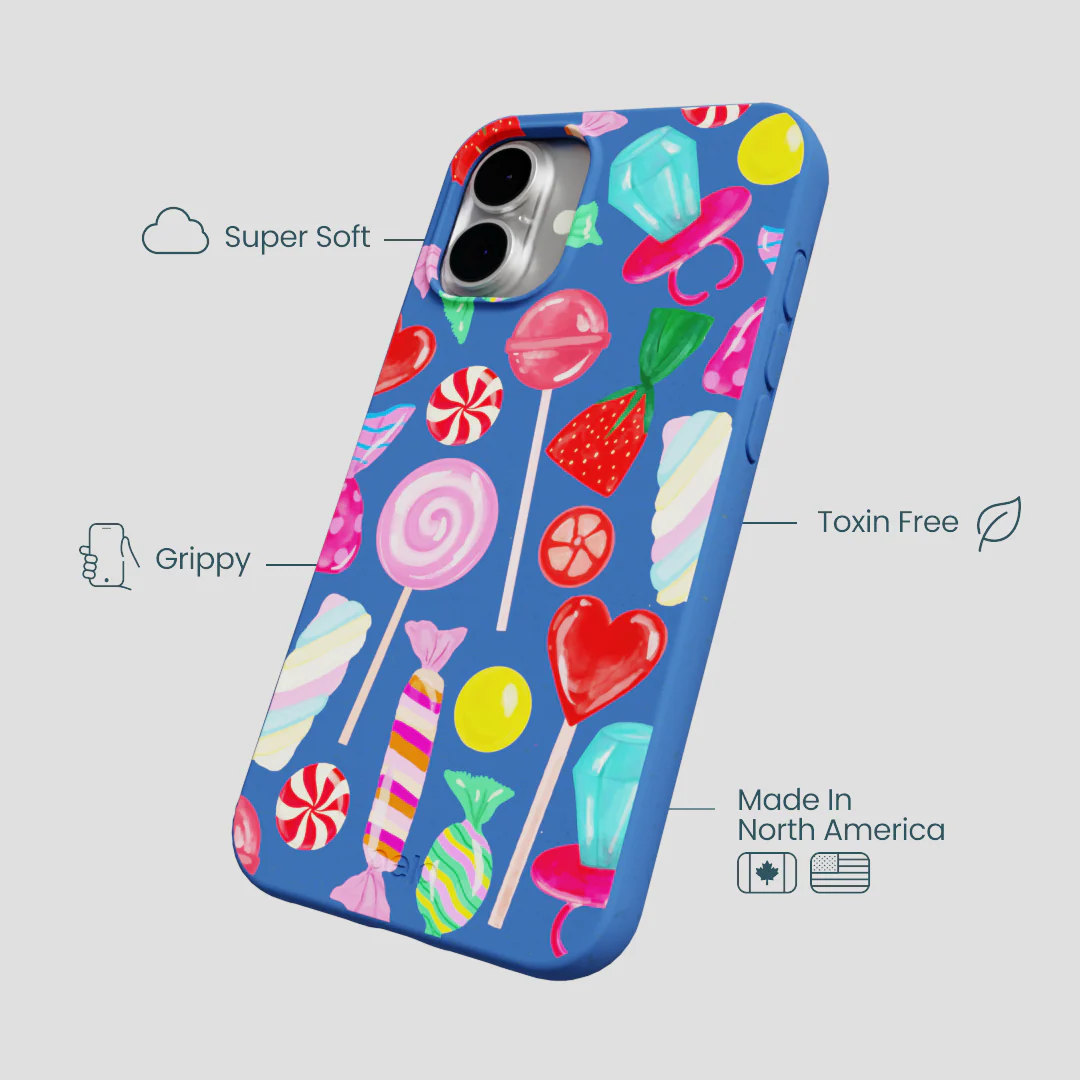 Electric Blue Candy Shop iPhone 16 Plus Case - Image 4