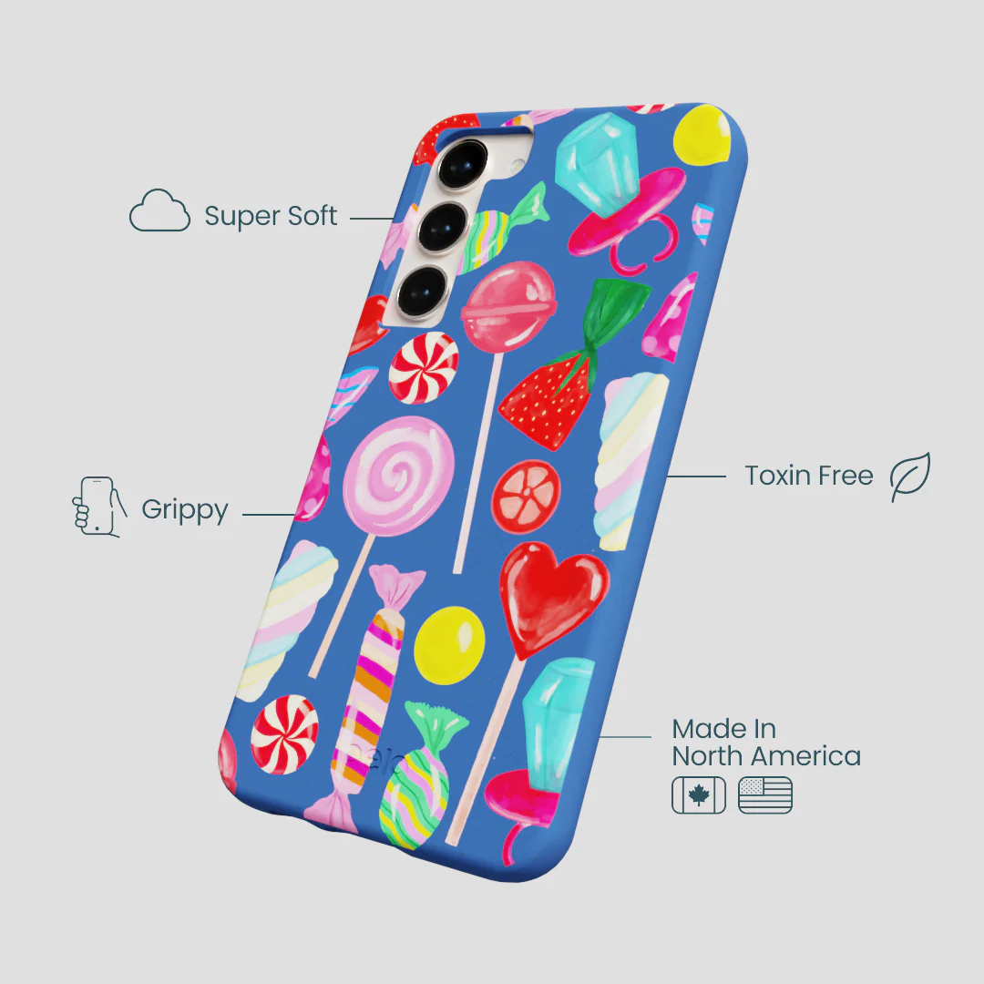 Electric Blue Candy Shop Samsung Galaxy S24+(Plus) Case - Image 4
