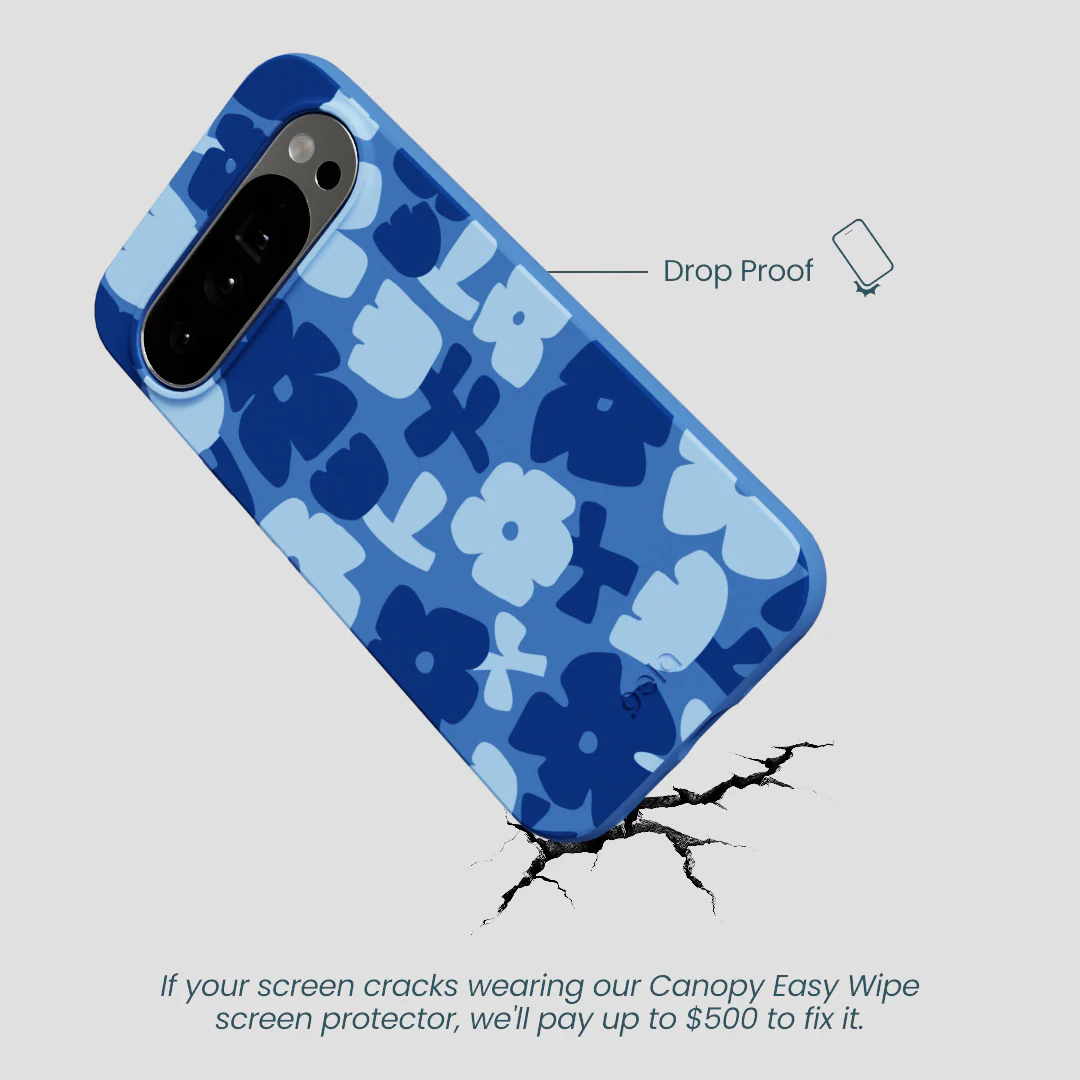 Electric Blue Daydream Blooms Google Pixel 10 Pro XL Case - Image 5