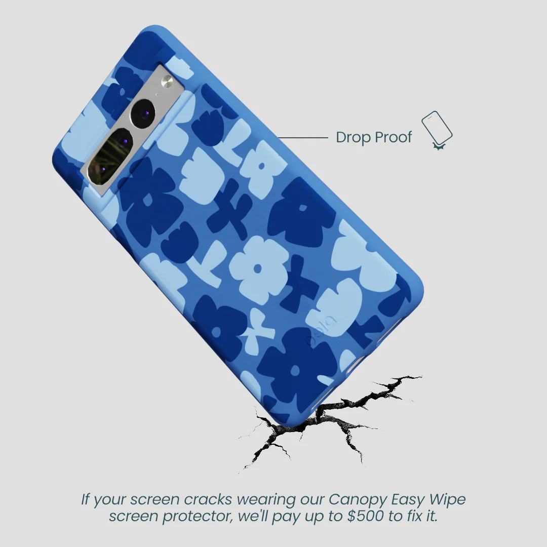 Electric Blue Daydream Blooms Google Pixel 7 Pro Case - Image 5