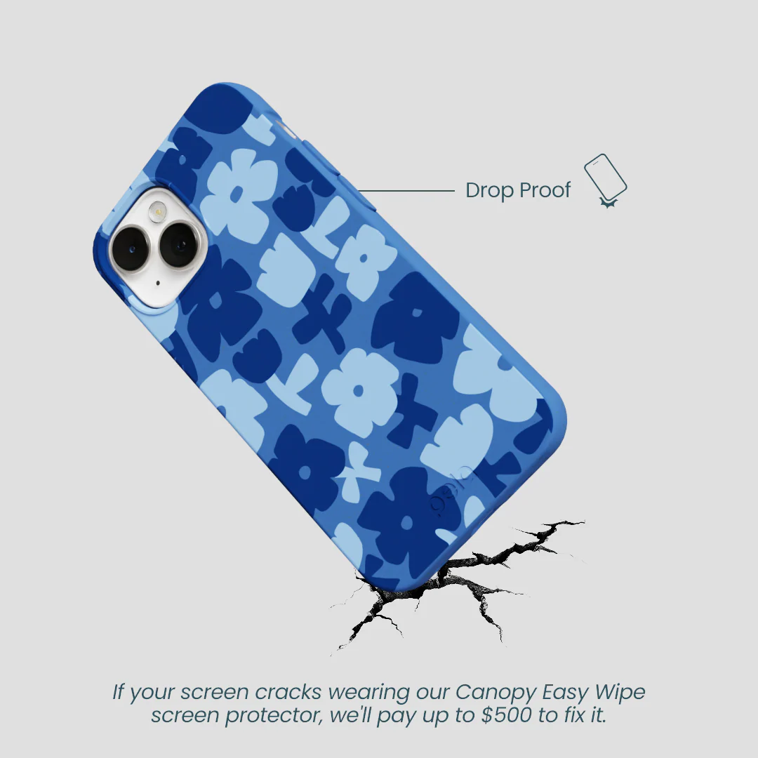 Electric Blue Daydream Blooms iPhone 13 Case - Image 5