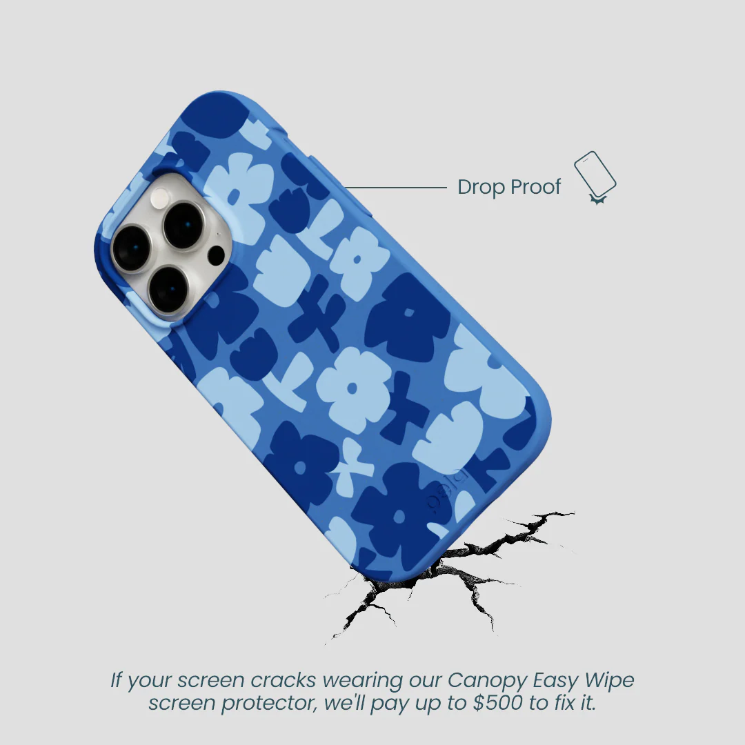 Electric Blue Daydream Blooms iPhone 15 Pro Case - Image 5