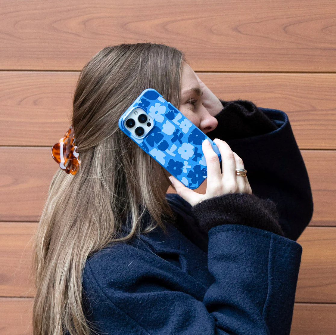 Electric Blue Daydream Blooms iPhone 16 Plus Case - Image 6