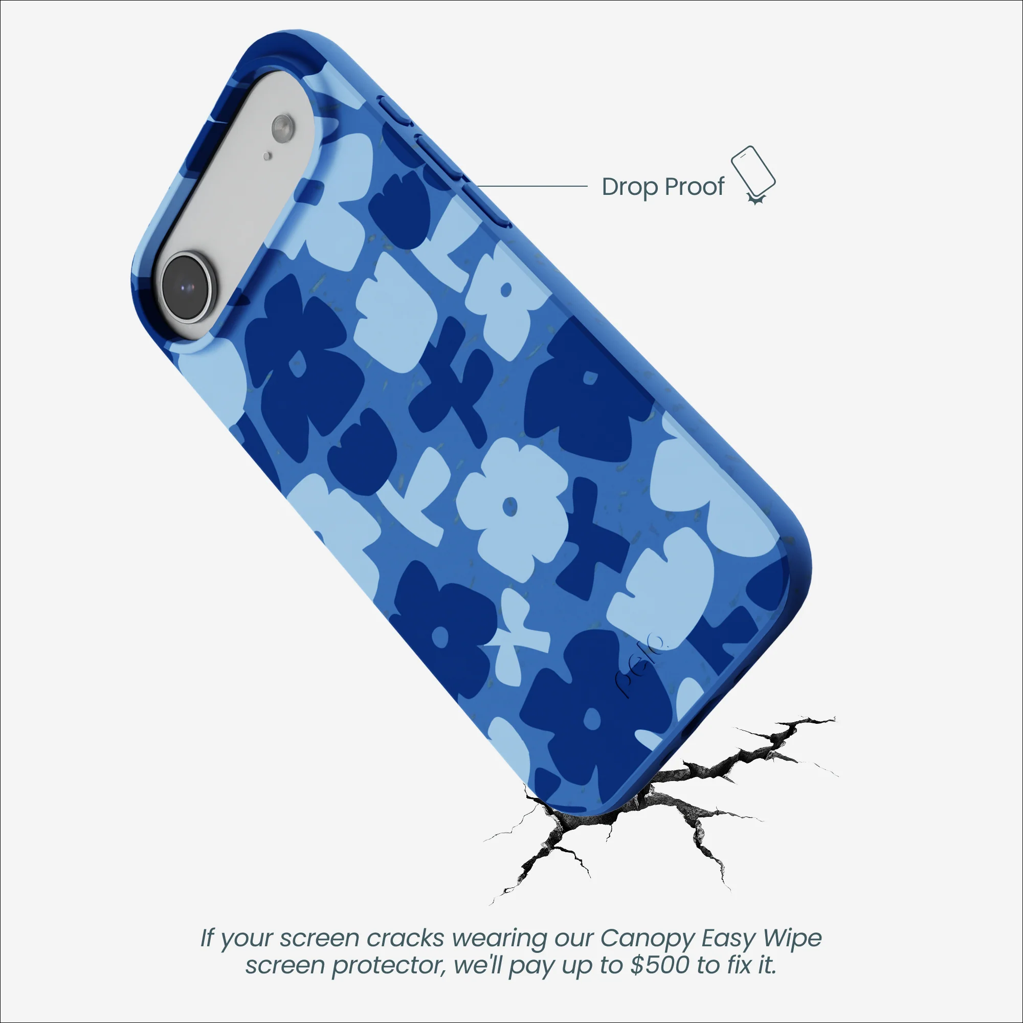 Electric Blue Daydream Blooms iPhone Air Case - Image 5