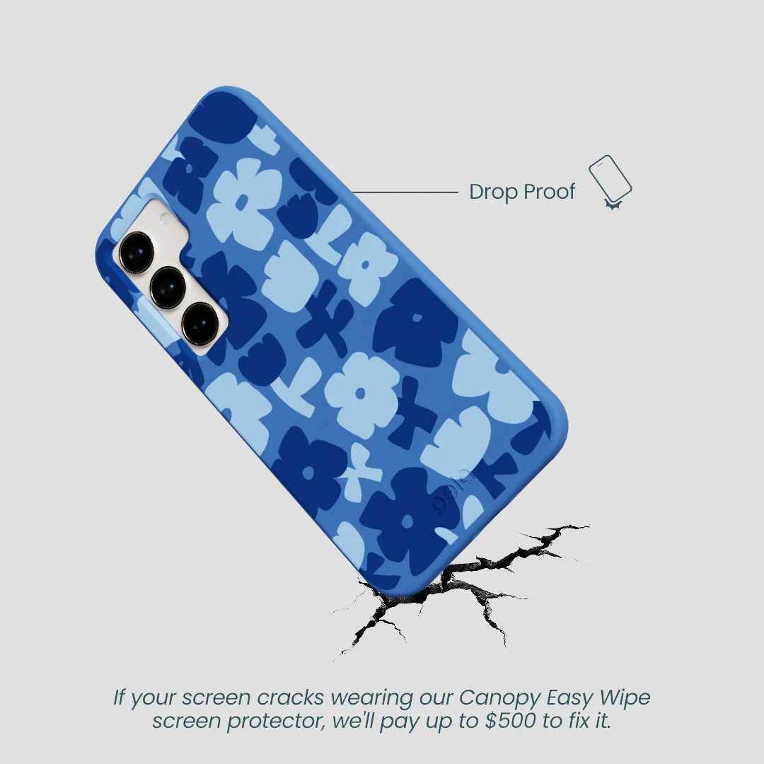 Electric Blue Daydream Blooms Samsung Galaxy S23 Case - Image 5