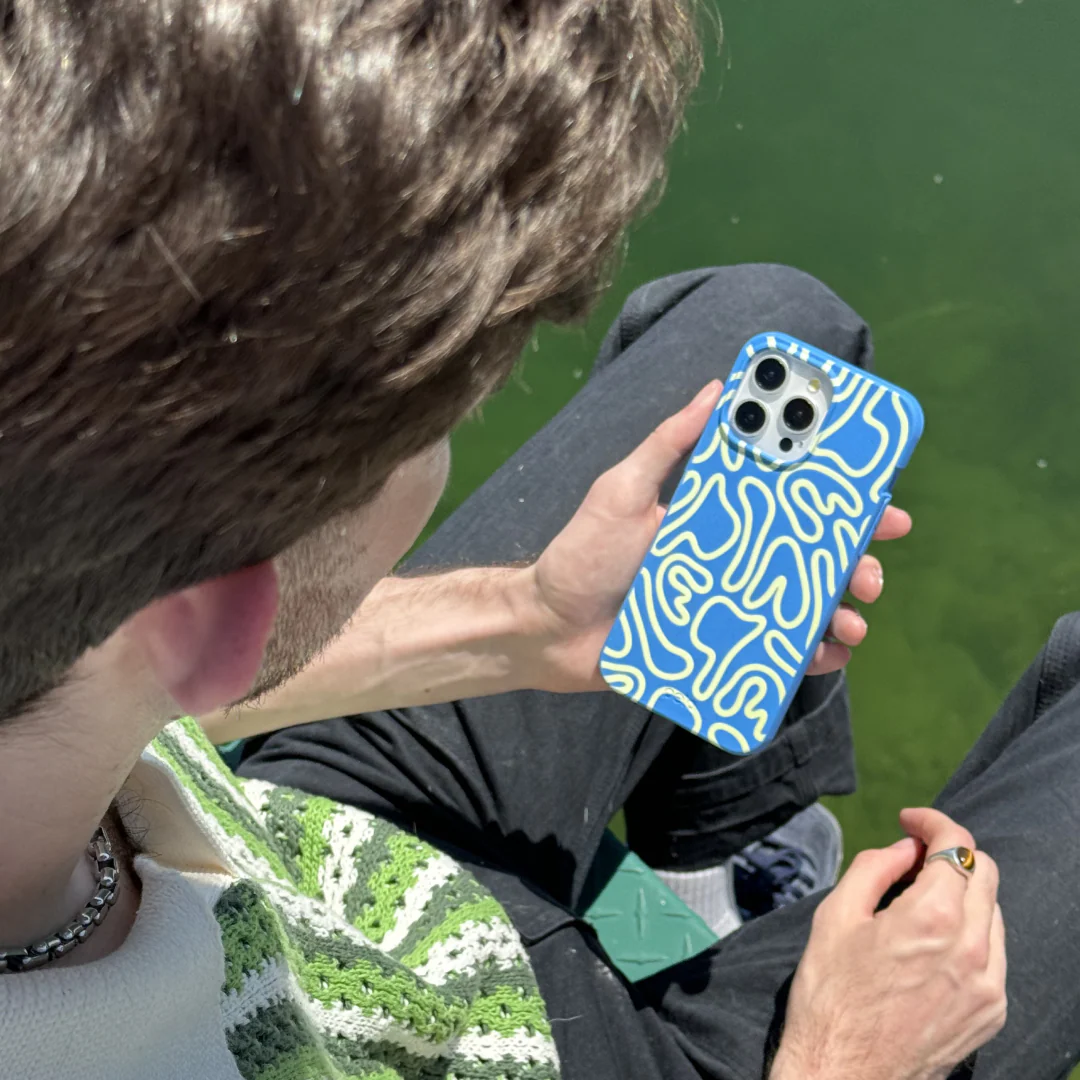 Electric Blue Dizzy Dreams iPhone 17 Pro Case - Image 2