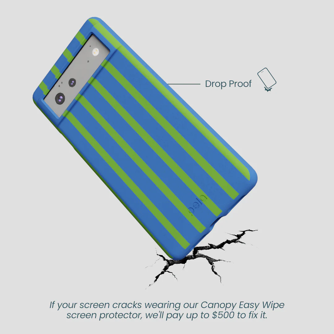 Electric Blue Earth Stripes Google Pixel 6 Case - Image 5