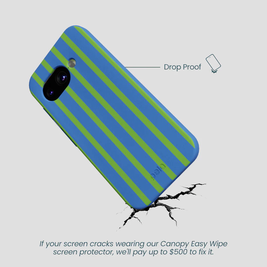 Electric Blue Earth Stripes Google Pixel 9a Case - Image 5