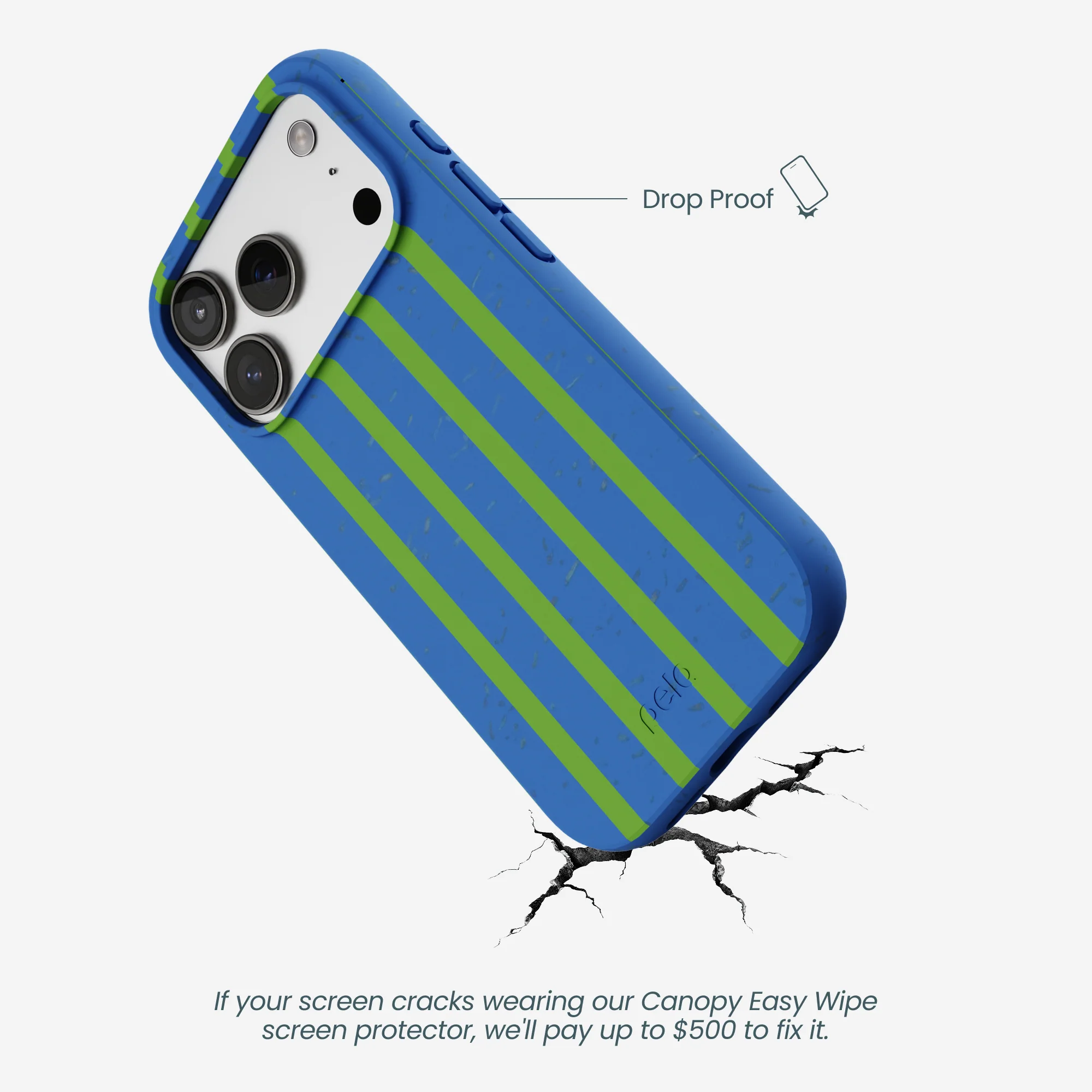 Electric Blue Earth Stripes iPhone 17 Pro Case - Image 5