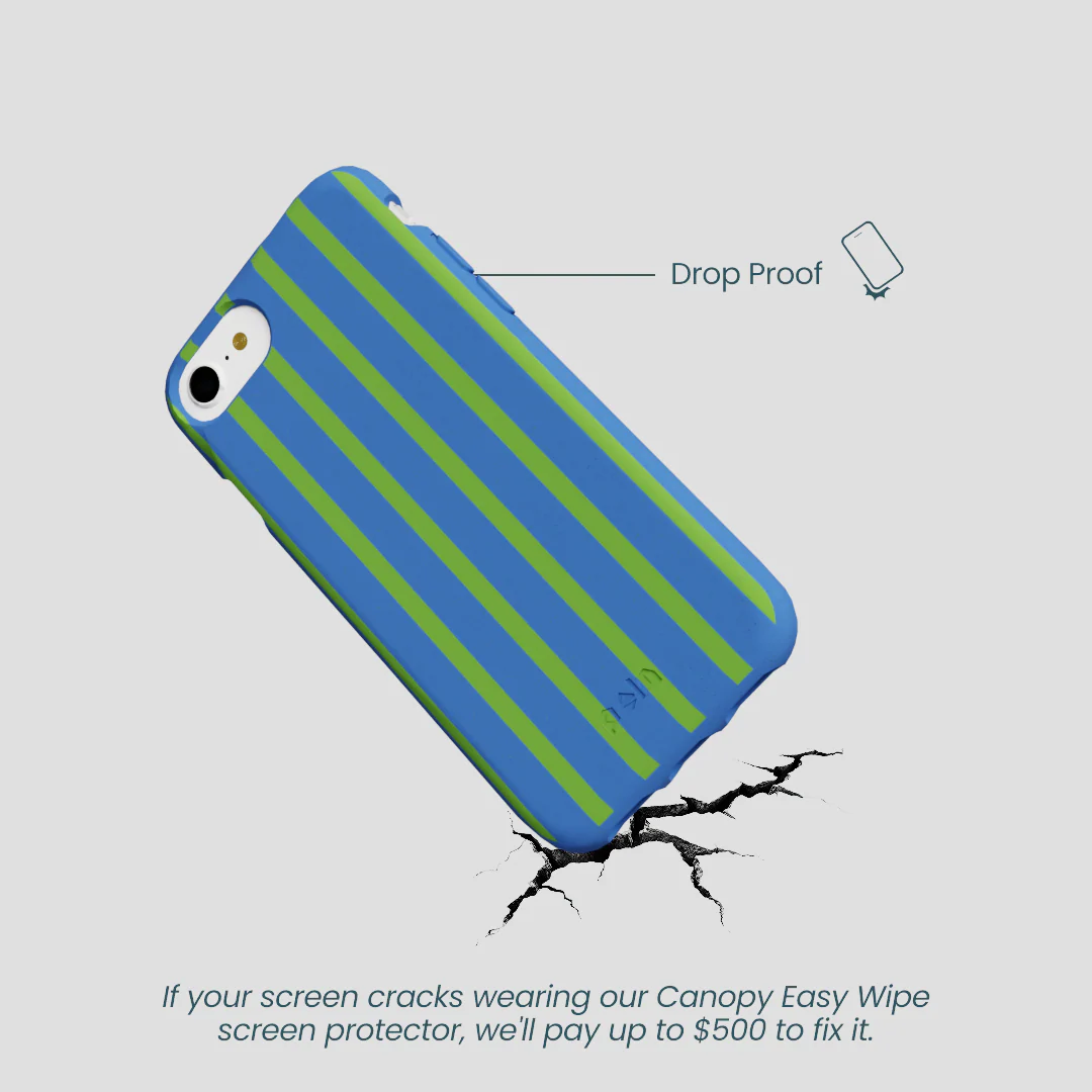 Electric Blue Earth Stripes iPhone 6/6s/7/8/SE Case - Image 5