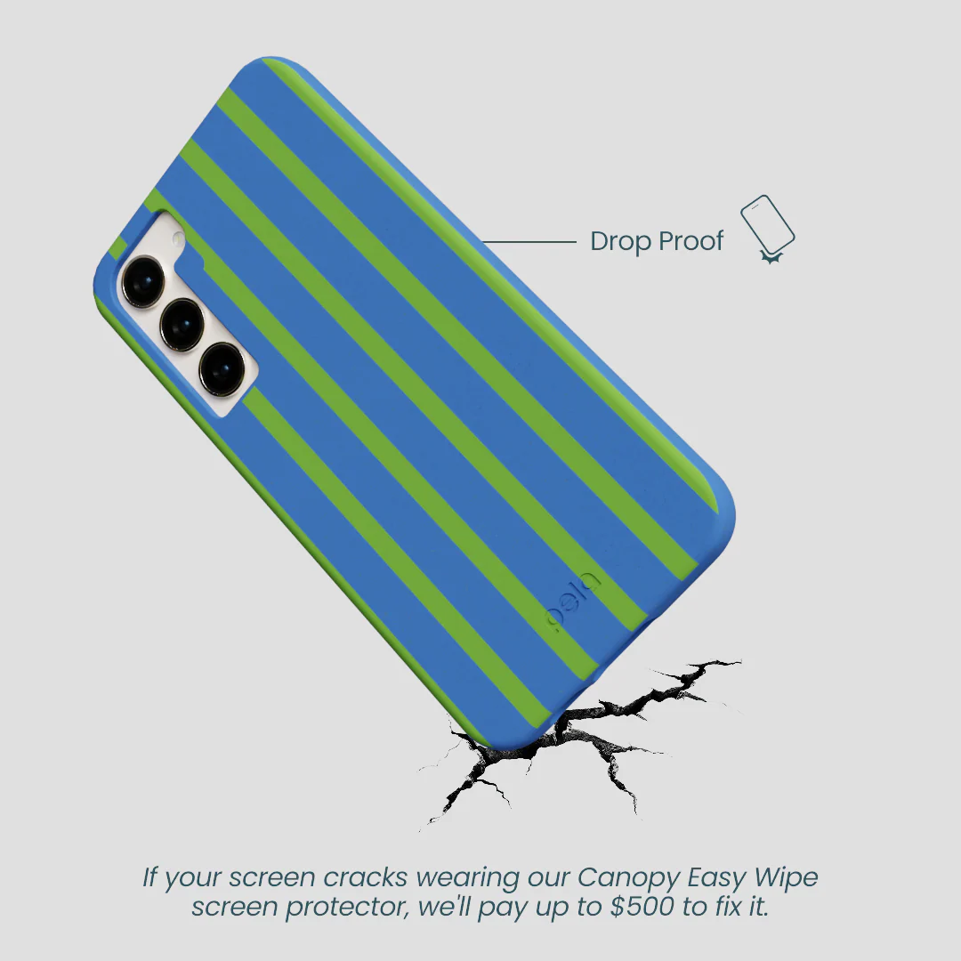 Electric Blue Earth Stripes Samsung Galaxy S24+(Plus) Case - Image 5