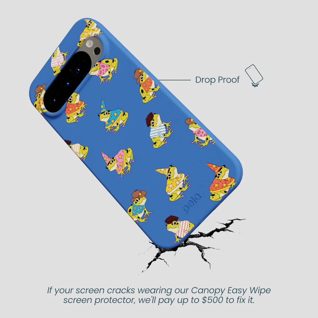 Electric Blue Fancy Frogs Google Pixel 9 Pro XL Case - Image 5