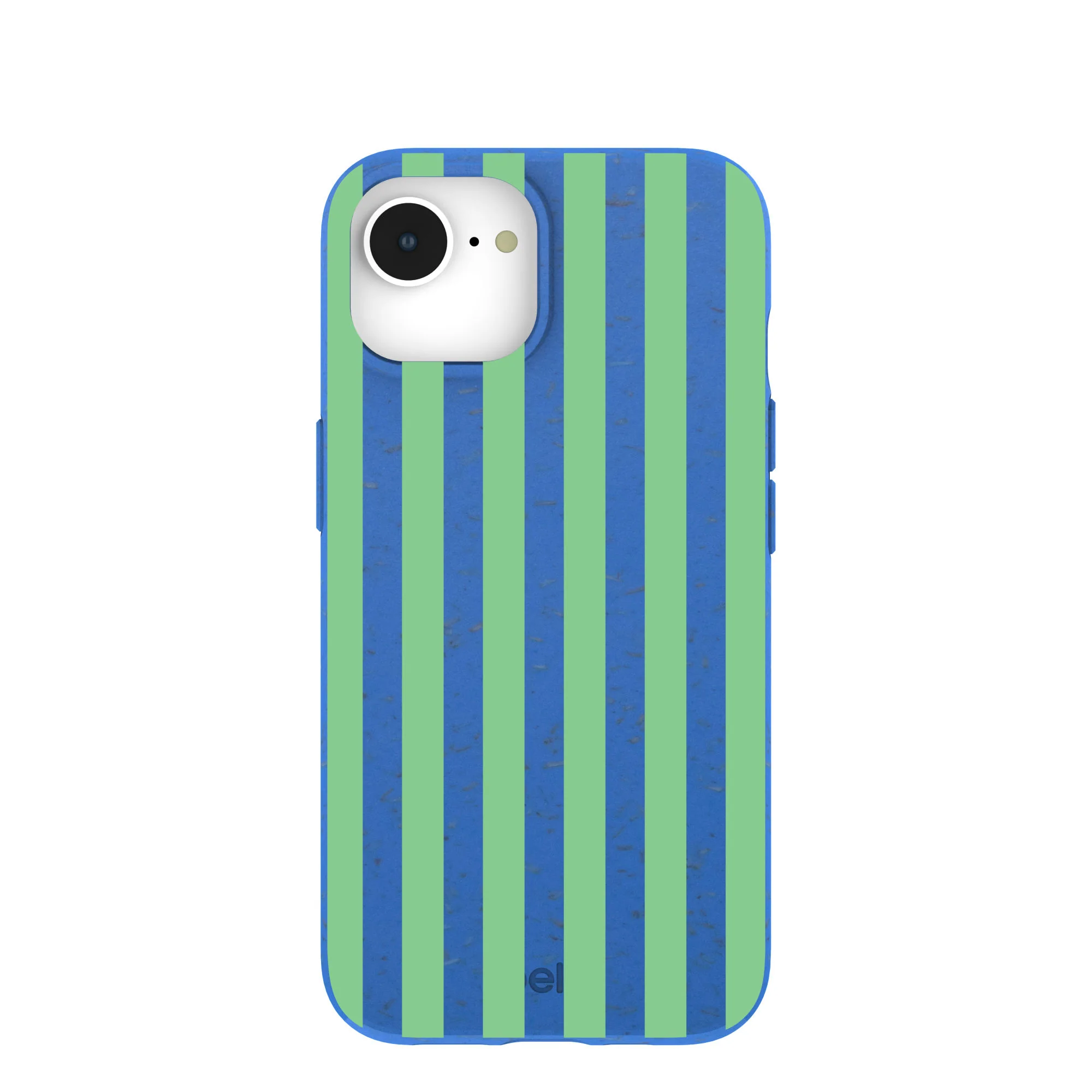 Electric Blue Fresh Green Stripes iPhone 16e/17e Case