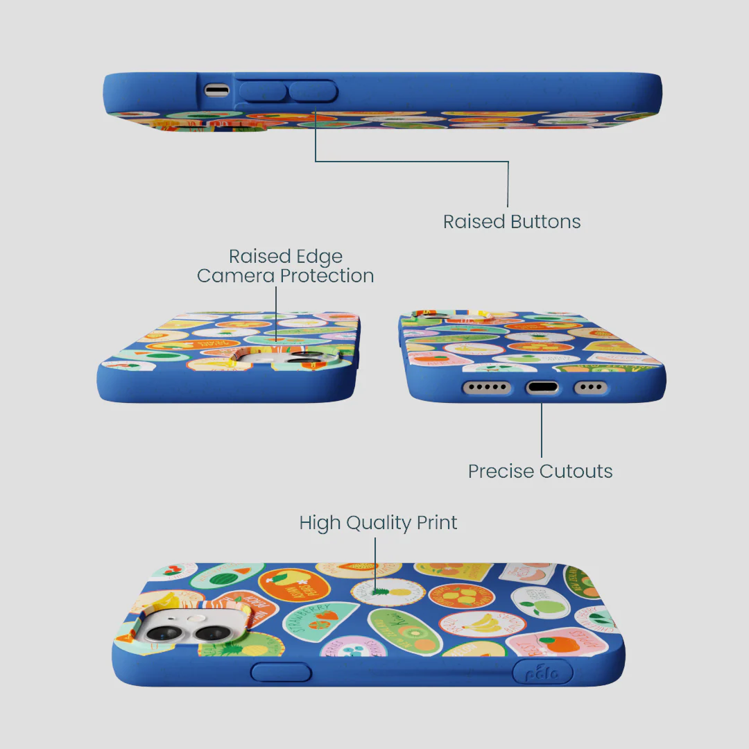Electric Blue Frutti Club iPhone 12/ iPhone 12 Pro Case - Image 3