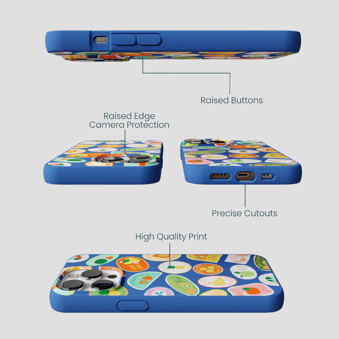 Electric Blue Frutti Club iPhone 13 Pro Case - Image 3