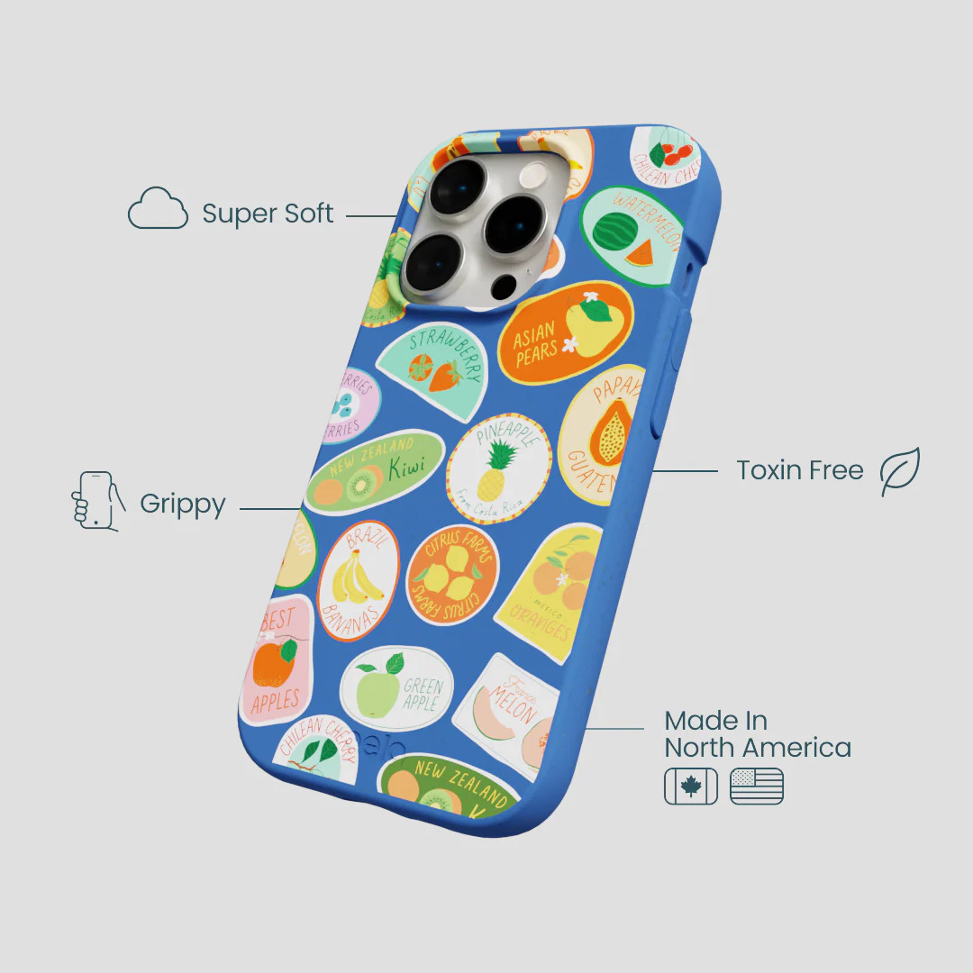 Electric Blue Frutti Club iPhone 14 Pro Case - Image 4