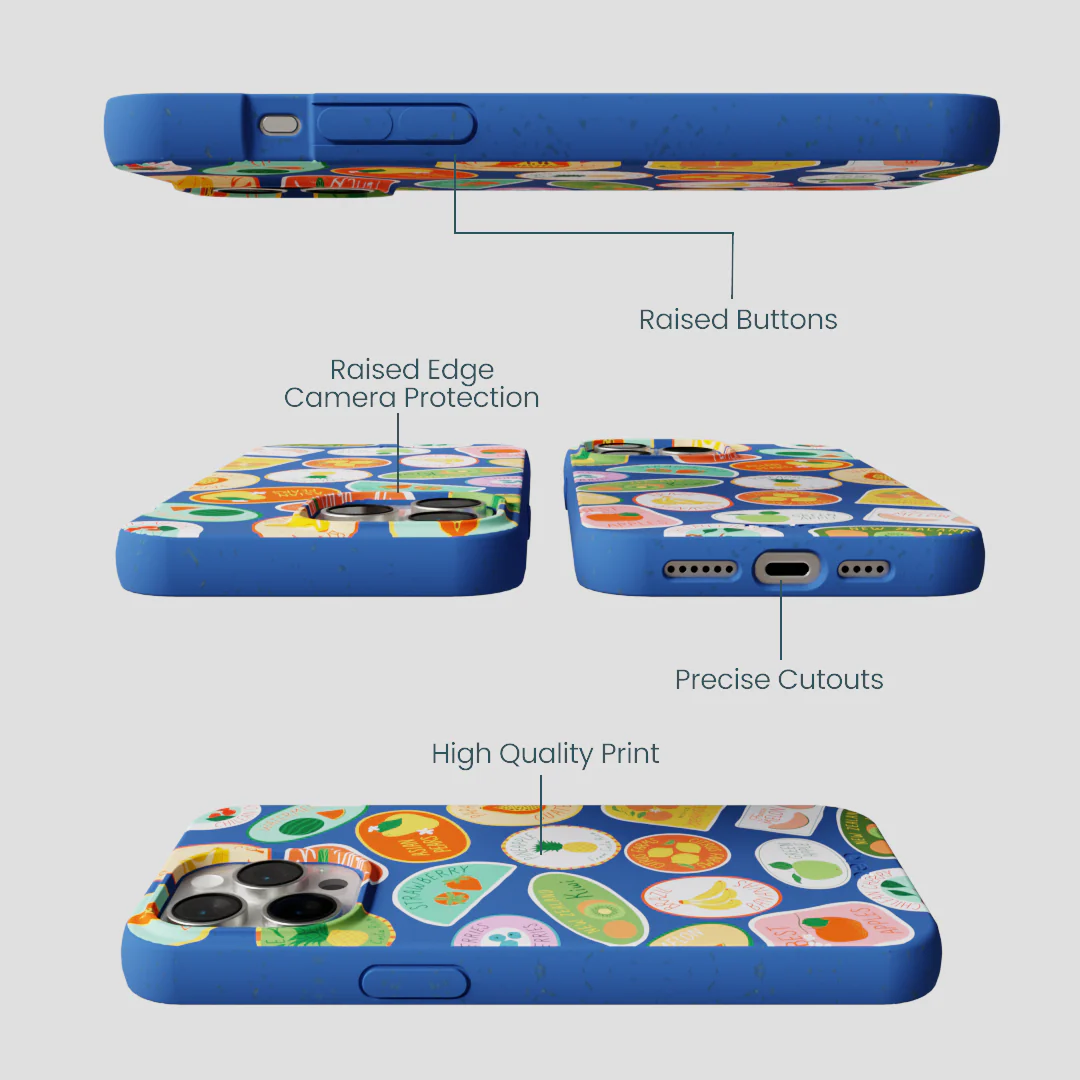 Electric Blue Frutti Club iPhone 14 Pro Max Case - Image 3
