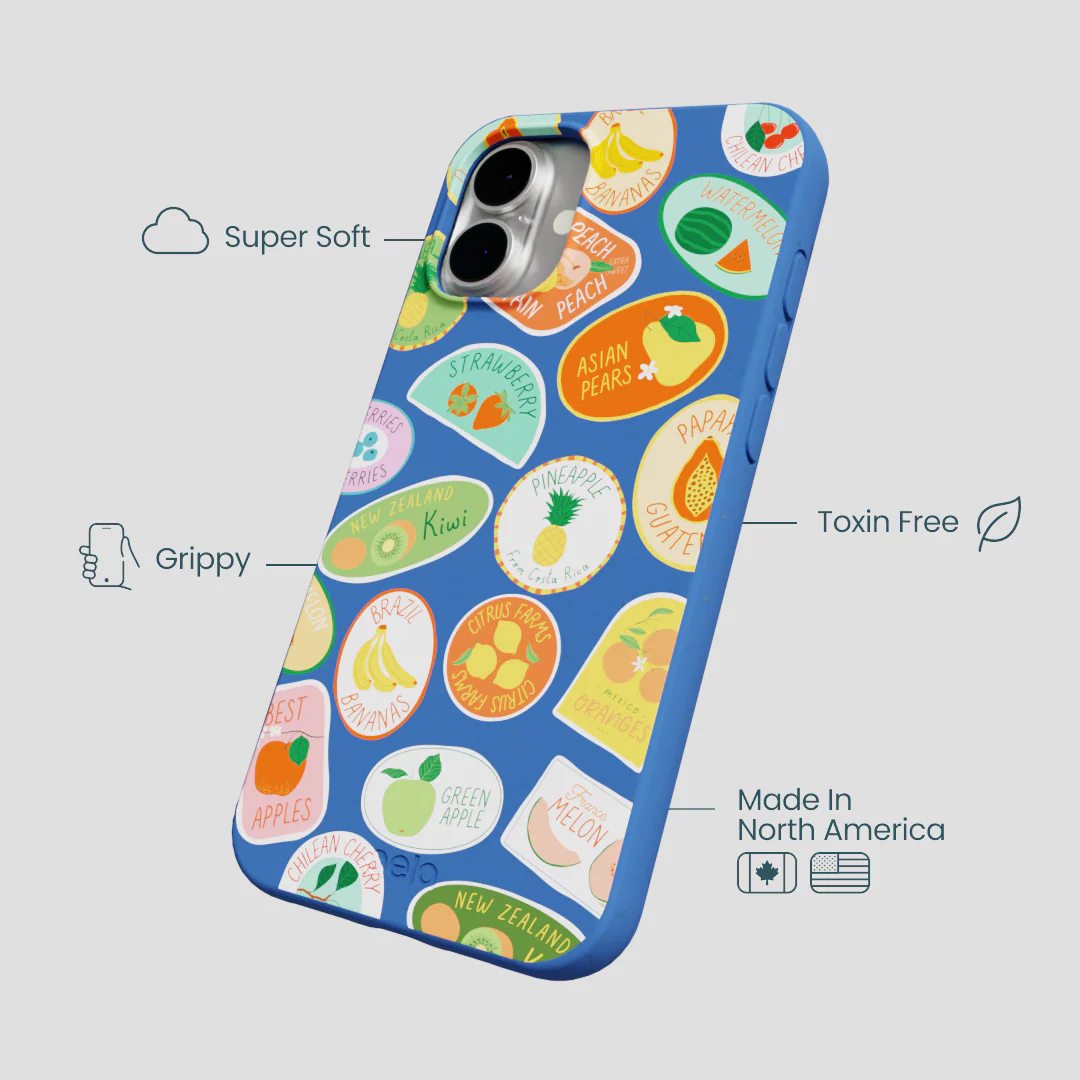 Electric Blue Frutti Club iPhone 16 Plus Case - Image 4