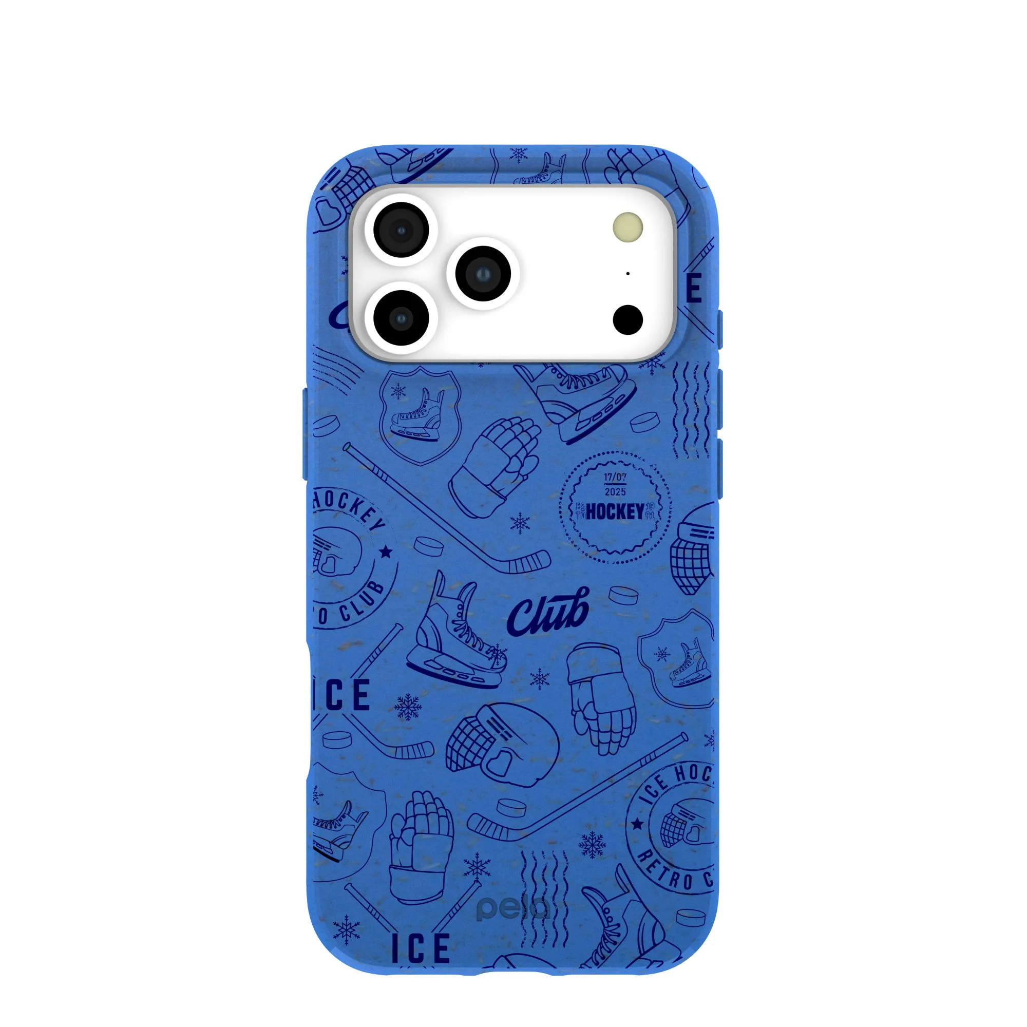 Electric Blue Hockey Postage iPhone 17 Pro Max Case