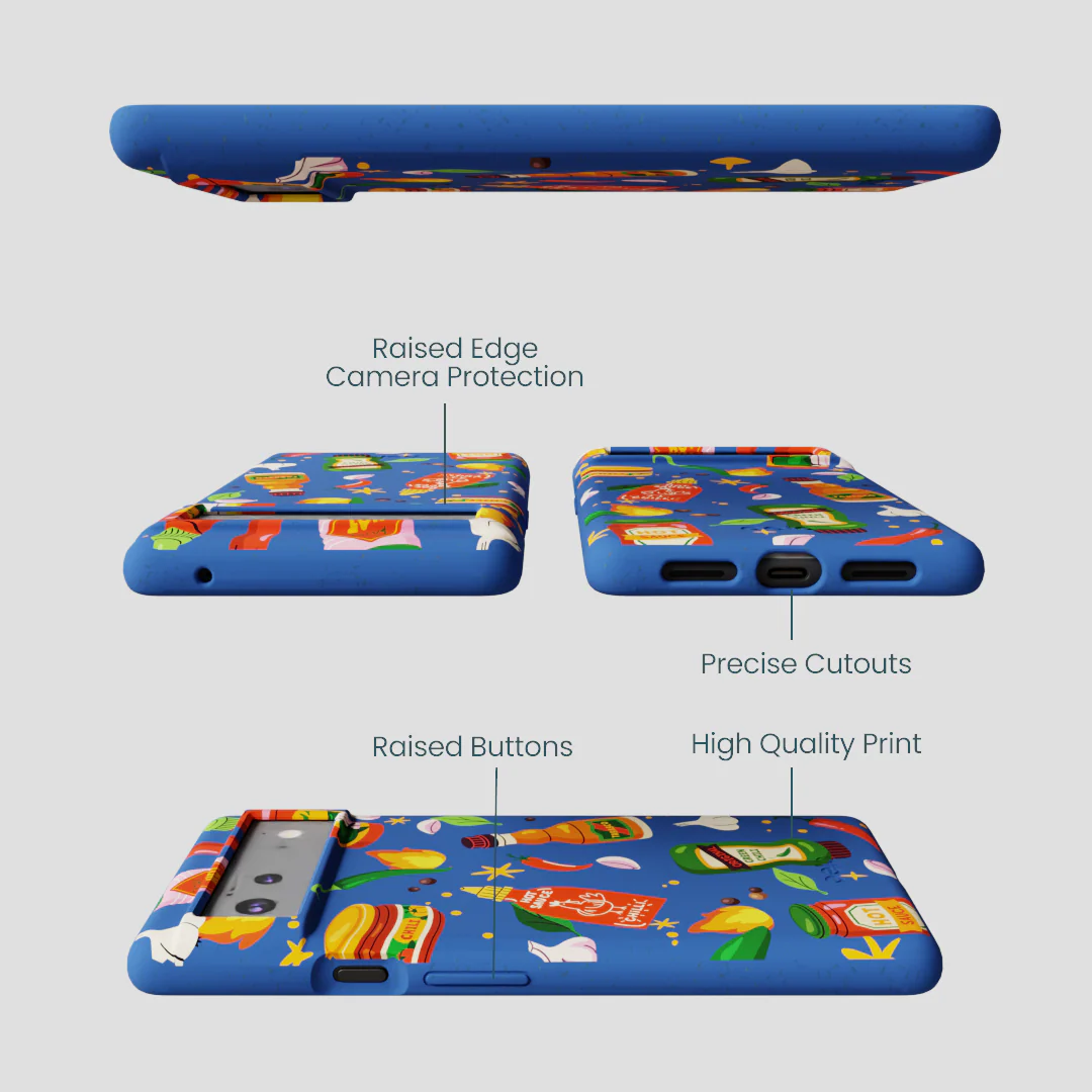 Electric Blue Hot Stuff Google Pixel 6 Case - Image 3