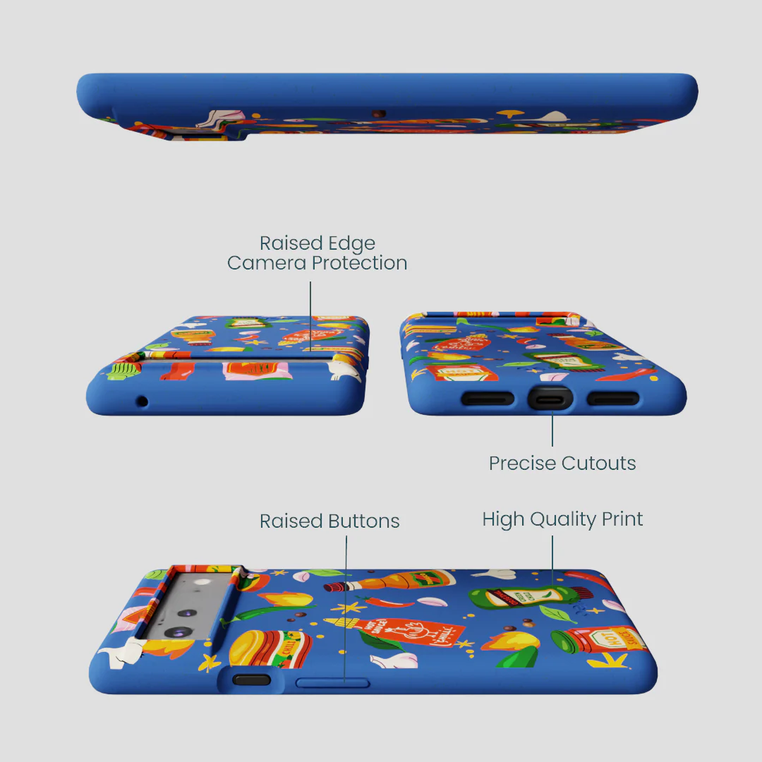 Electric Blue Hot Stuff Google Pixel 6a Case - Image 3