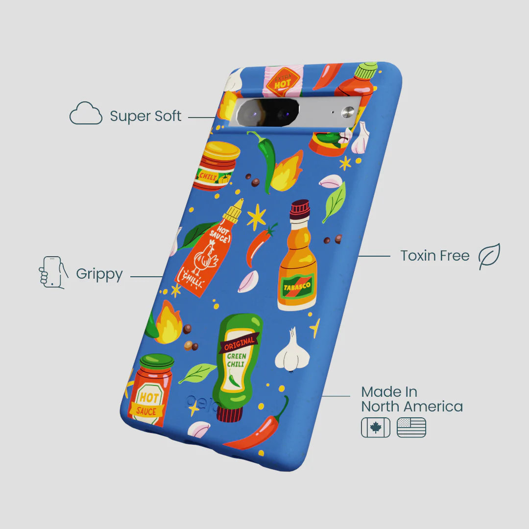 Electric Blue Hot Stuff Google Pixel 7 Case - Image 4